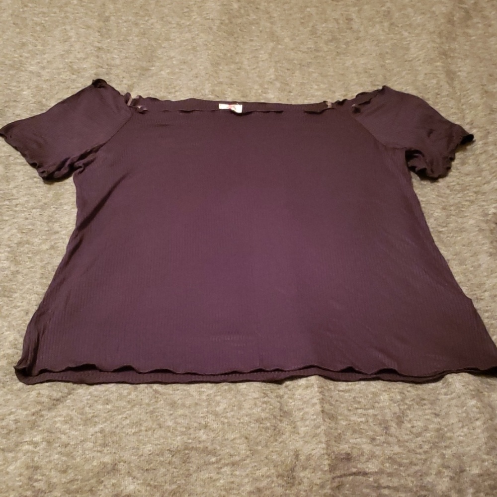 NWOT Boutique Off the Shoulder black blouse